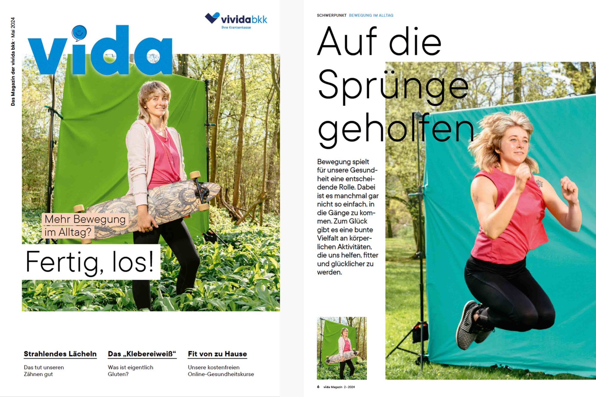 Coverbild und Beitrag im BKK vivida Magazin